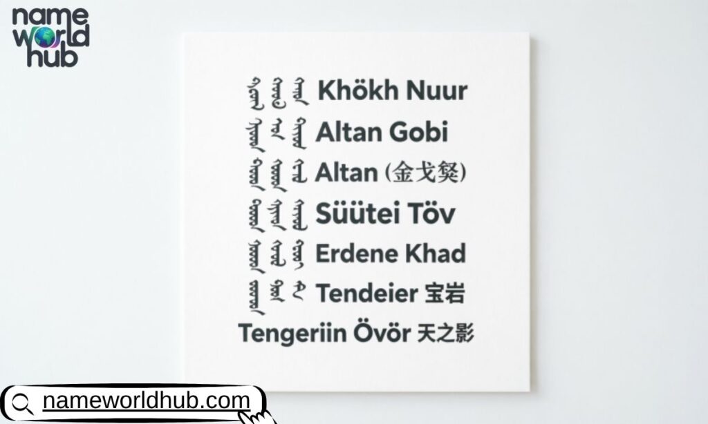 Unique Name Ideas for Mongolian