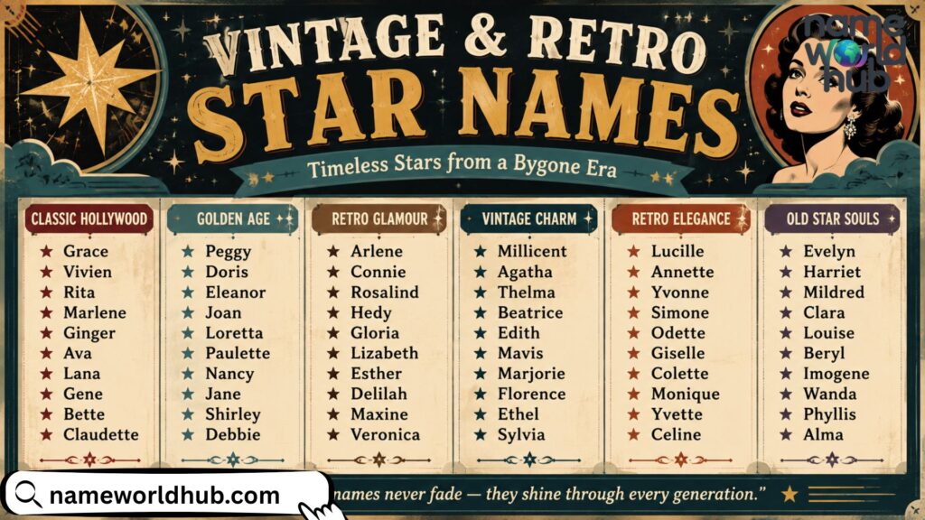 Vintage & Retro Star Names