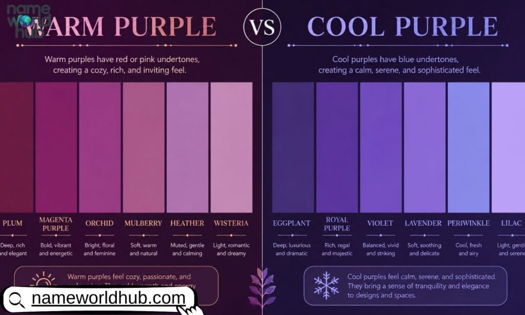 Warm Purple vs Cool Purple Shades
