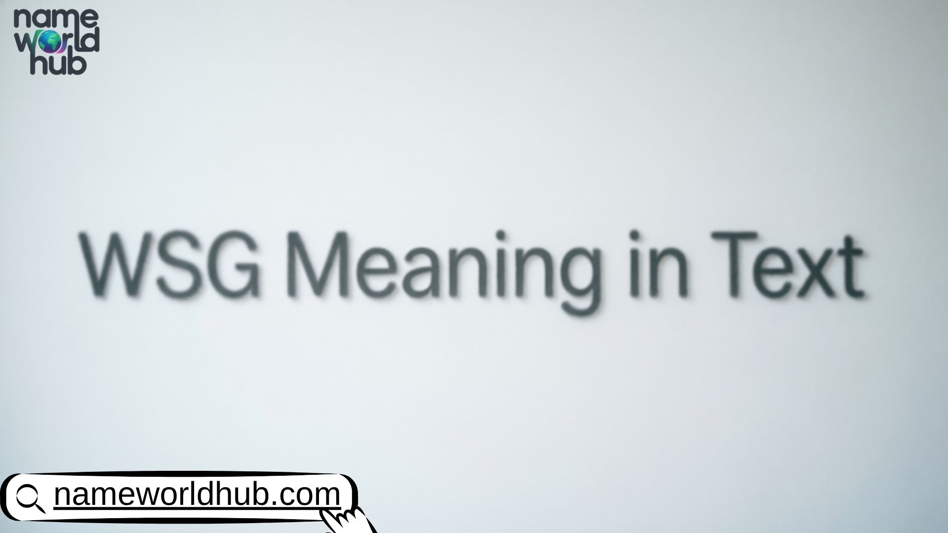 WSG Meaning in Text