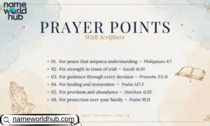 Prayer Points With Scriptures