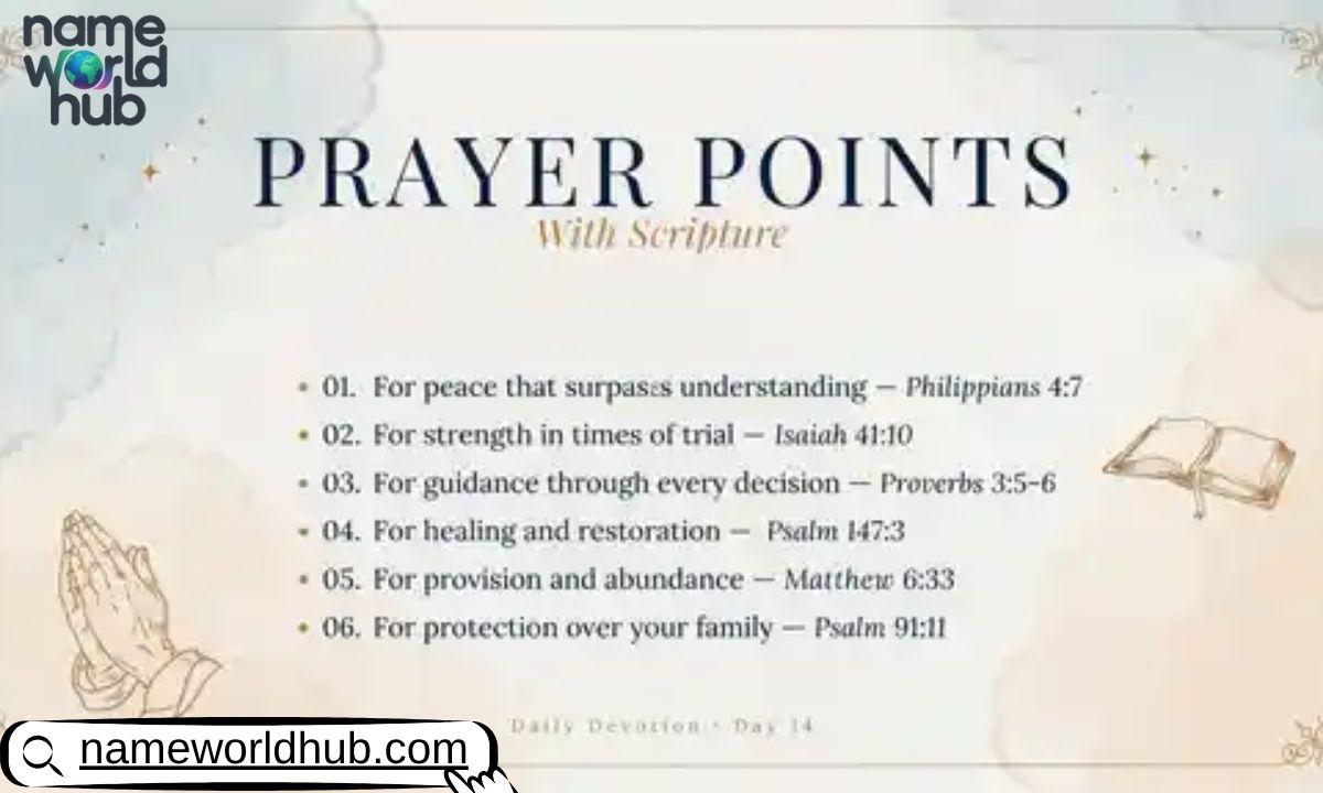 Prayer Points With Scriptures