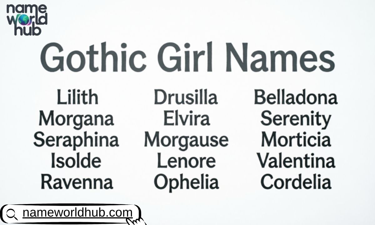 Gothic Girl Names