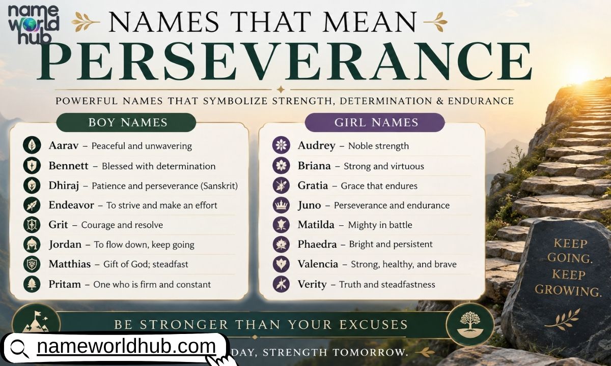 Names That Mean Perseverance