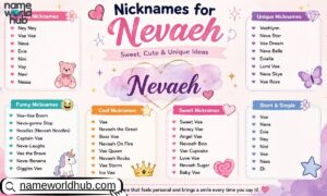 Nicknames for Nevaeh