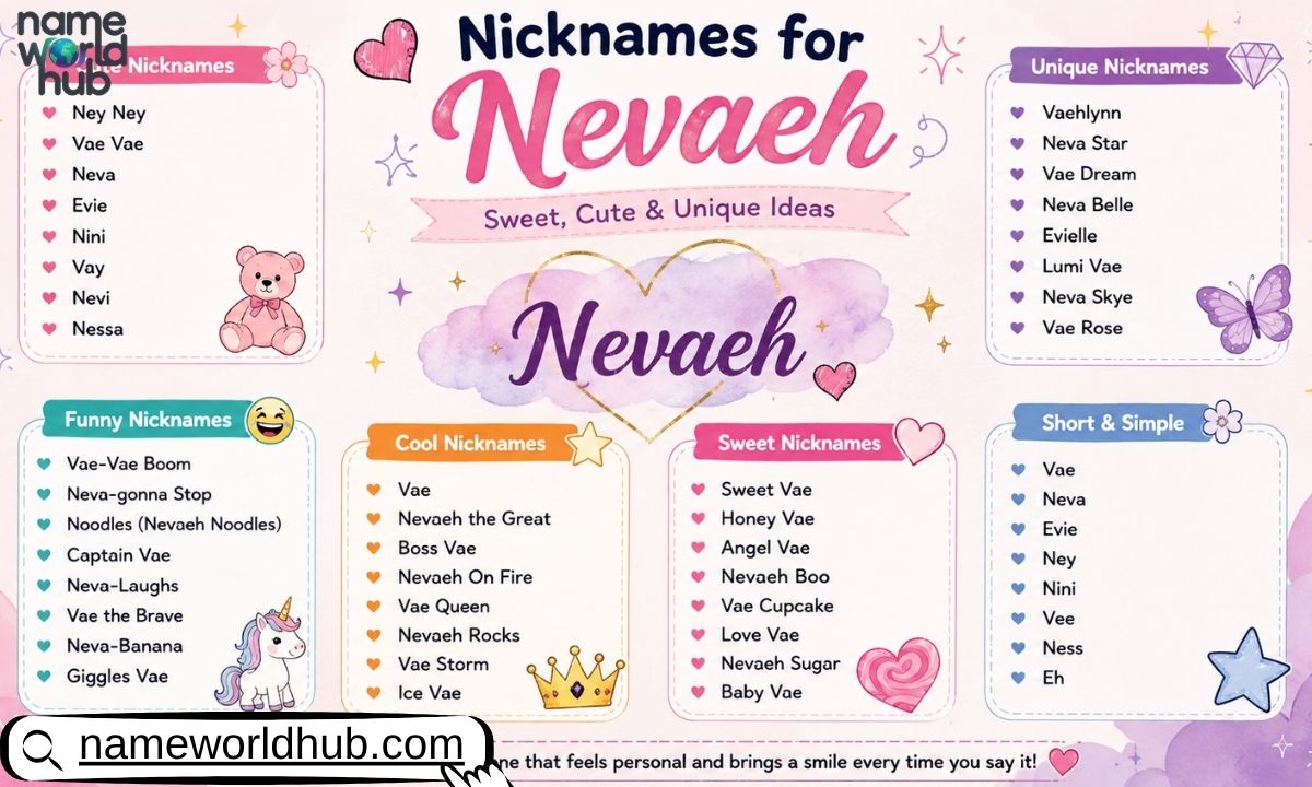 Nicknames for Nevaeh