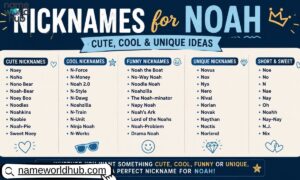 Nicknames for Noah